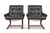 PAIR OF CANTILEVERED LEATHER LOUNGE CHAIRS BY INGMAR RELLING