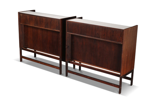 PAIR OF DANISH MODERN FREESTANDING COCKTAIL BARS IN ROSEWOOD