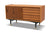 SWEDISH MODERN SMALL TEAK CREDENZA WITH BUILT IN BAR