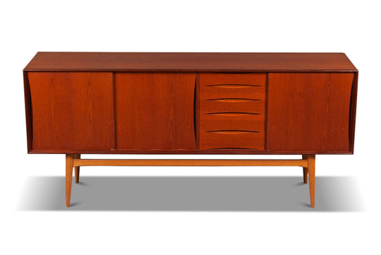 LARGE TEAK + OAK CREDENZA BY FREDRIK KAYSER