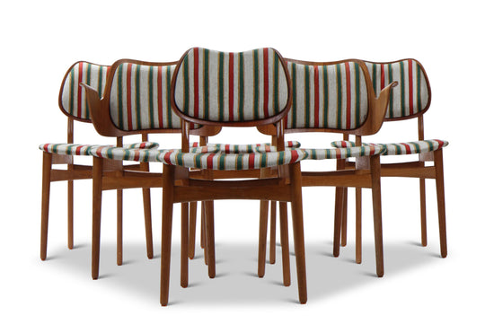 SET OF SIX MODEL 107 DINING CHAIRS BY HANS OLSEN IN TEAK
