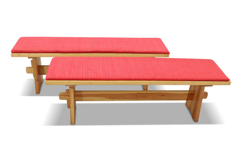 PAIR OF 1970s SOLID PINE SWEDISH BENCHES #2