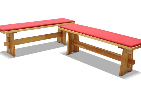 PAIR OF 1970s SOLID PINE SWEDISH BENCHES #2