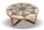 CIRCULAR TEAK + TILE COFFEE TABLE BY OX ART