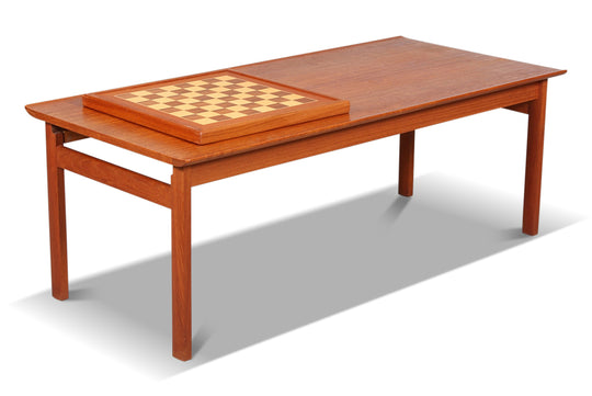 CHESSBOARD COFFEE TABLE IN TEAK BY EDVARD + TOVE KINDT LARSEN