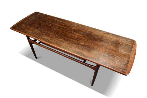 Mid-century Danish coffee table by Robert Christiansen in highly figured Brazilian rosewood