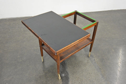 GRETE JALK ROSEWOOD + LAMINATE BAR CART