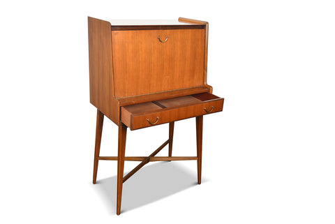 ENGLISH MODERN TALL MID CENTURY COCKTAIL CABINET