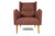 "TIZIANO" LOUNGE CHAIR IN BURNT UMBER
