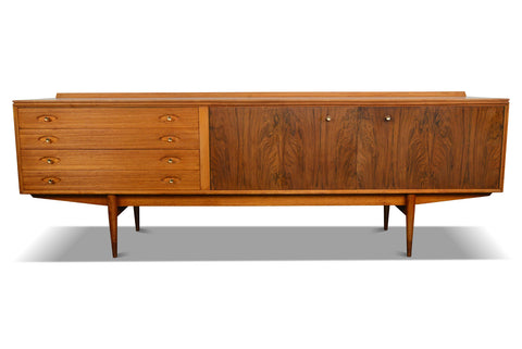 LARGE HAMILTON CREDENZA IN ROSEWOOD + MAHOGANY BY ROBERT HERITAGE