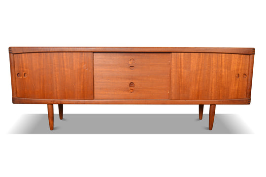 LARGE DANISH MODERN CREDENZA IN TEAK BY H.W. KLEIN FOR BRAMIN