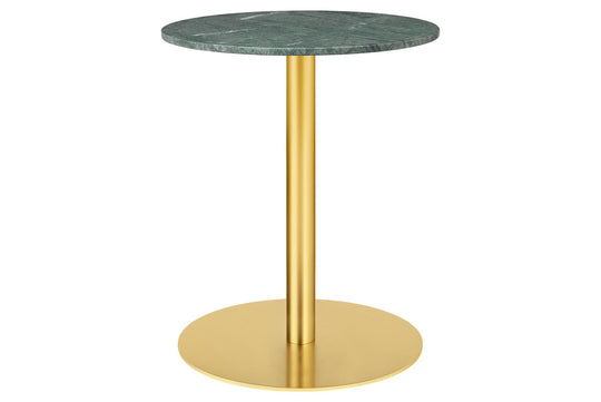1.0 DINING TABLE - ROUND- BRASS BASE - MEDIUM