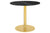 1.0 DINING TABLE - ROUND- BRASS BASE - LARGE
