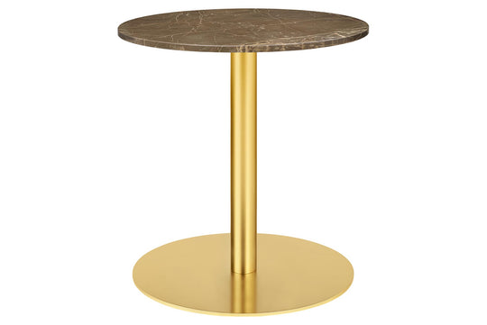1.0 LOUNGE TABLE - ROUND - BRASS BASE - MEDIUM