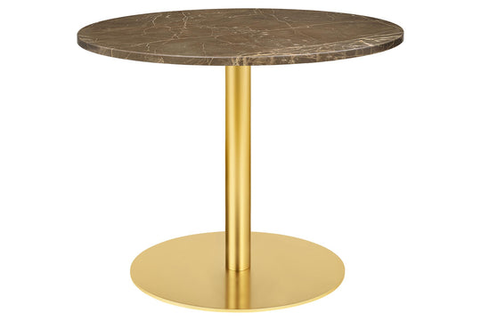1.0 LOUNGE TABLE - ROUND - BRASS BASE - LARGE