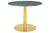 Green Top- 1.0 LOUNGE TABLE - ROUND - BRASS BASE - LARGE