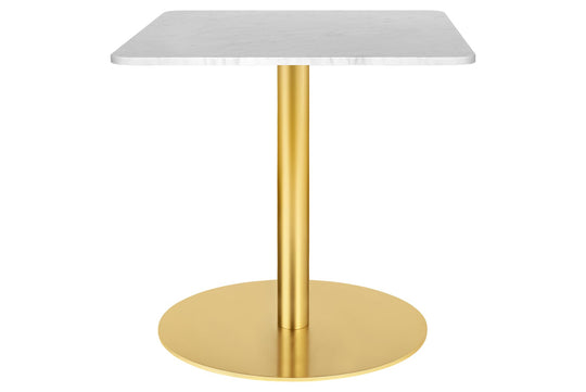 1.0 LOUNGE TABLE - SQUARE - BRASS BASE - MEDIUM