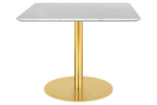 1.0 LOUNGE TABLE - SQUARE - BRASS BASE - LARGE