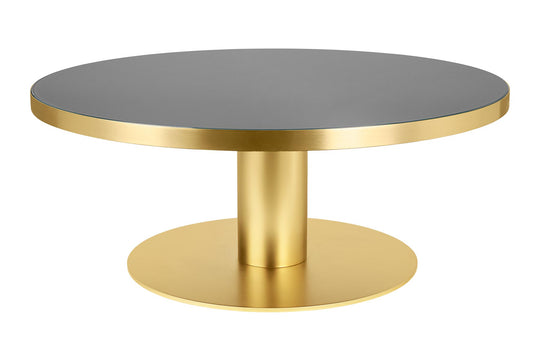 2.0 COFFEE TABLE - ROUND - BRASS BASE - SMALL