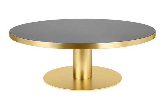 2.0 COFFEE TABLE - ROUND - BRASS BASE - MEDIUM