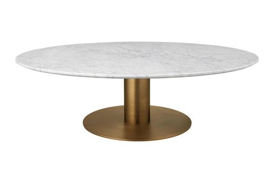 2.0 COFFEE TABLE - ROUND - ANTIQUE BRASS BASE - X-LARGE