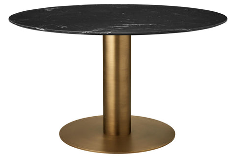 2.0 DINING TABLE - ROUND - ANTIQUE BRASS BASE