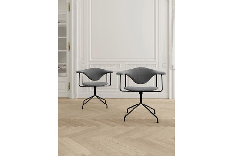 2 MASCULO MEETING CHAIR -FULLY UPHOLSTERED - SWIVEL BASE in a room