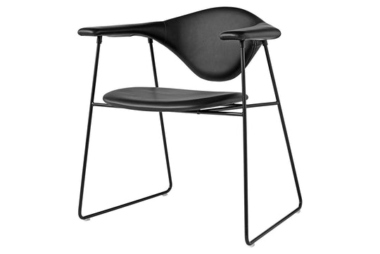 MASCULO DINING CHAIR - FULLY UPHOLSTERED - SLEDGE BASE