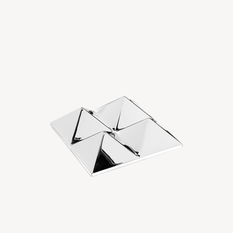 Pyramid Mirror Sculpture – Modern Geometric Wall Art