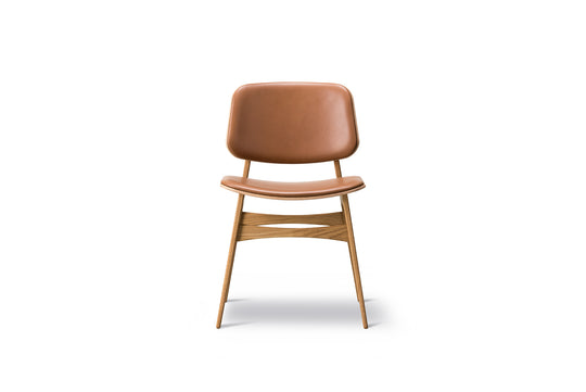 BØRGE MOGENSEN SOBORG CHAIR - WOOD FRAME, SEAT & BACK UPHOLSTERED