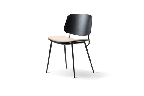 BØRGE MOGENSEN SOBORG CHAIR - STEEL FRAME, SEAT UPHOLSTERED