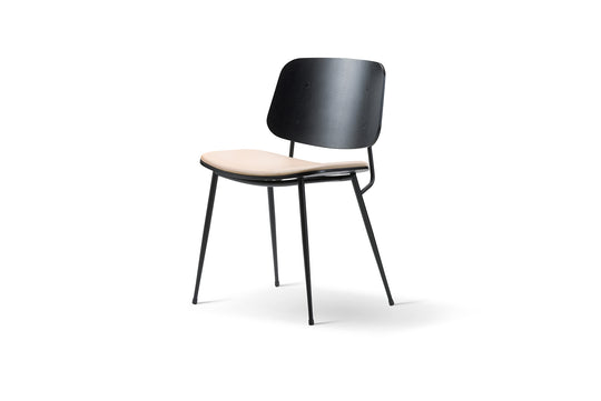 BØRGE MOGENSEN SOBORG CHAIR - STEEL FRAME, SEAT UPHOLSTERED