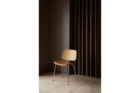 BØRGE MOGENSEN SOBORG CHAIR - STEEL FRAME, SEAT UPHOLSTERED