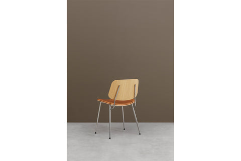 BØRGE MOGENSEN SOBORG CHAIR - STEEL FRAME, SEAT UPHOLSTERED