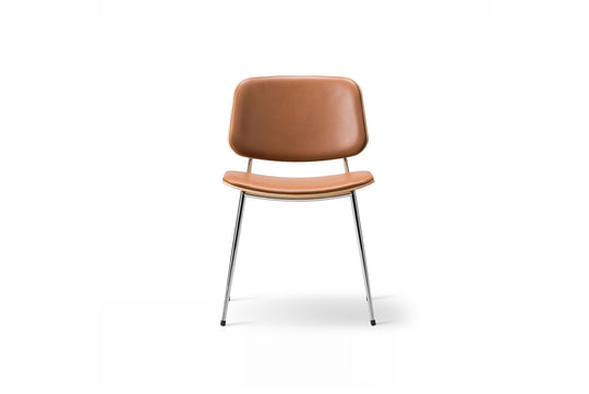 BØRGE MOGENSEN SOBORG CHAIR - STEEL FRAME, SEAT & BACK UPHOLSTERED