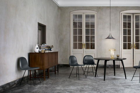 Gubi rectangular dining table large in dining room
