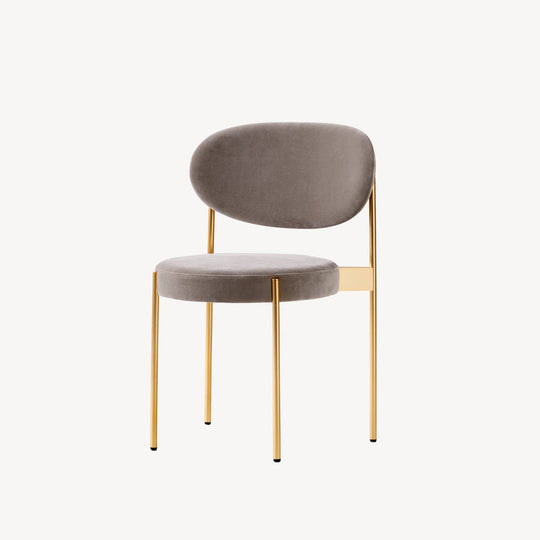 SERIES 430 CHAIR - BRASS, BURGUNDY AND BRUSHED FRAME
