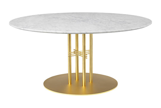 TS COLUMN LOUNGE TABLE - ROUND - BRASS BASE - LARGE