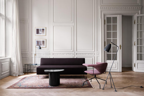 Black MODERN LINE SOFA- DINING HEIGHT- SMALL
