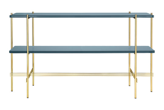 TS CONSOLE - 2 RACKS - BRASS BASE - RECTANGULAR