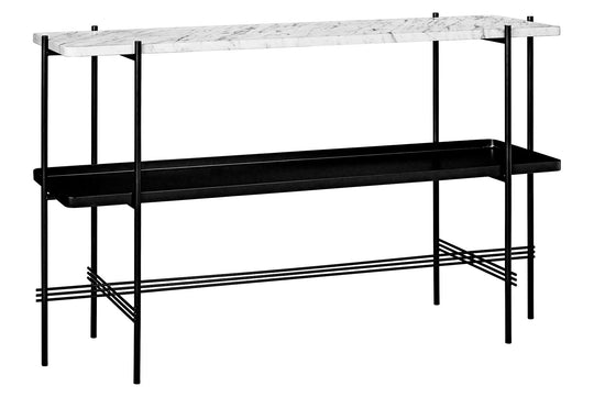 TS CONSOLE - 2 RACKS WITH TRAY - BLACK BASE - RECTANGULAR