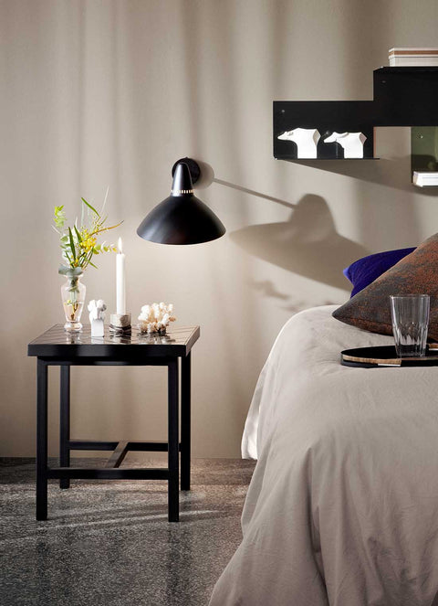 HERRINGBONE TILE SIDE TABLE BY CHARLOTTE HØNCKE - BLACK STEEL