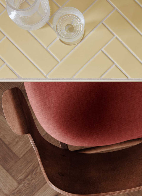 HERRINGBONE TILE DINING TABLE BY CHARLOTTE HØNCKE