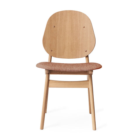 NOBLE DINING CHAIR - WHITE OILED OAK BY ARNE HOVMAND OLSEN - FABRIC