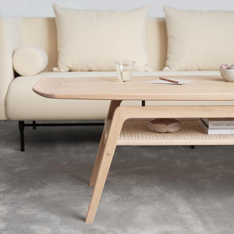 SURFBOARD COFFEE TABLE WITH SHELF BY ARNE HOVMAND OLSEN