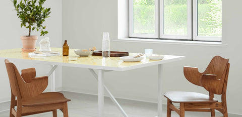 HERRINGBONE TILE DINING TABLE BY CHARLOTTE HØNCKE