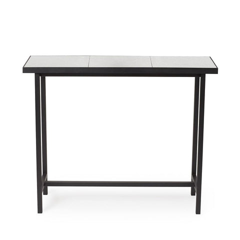 HERRINGBONE TILE CONSOLE TABLE BY CHARLOTTE HØNCKE - BLACK STEEL